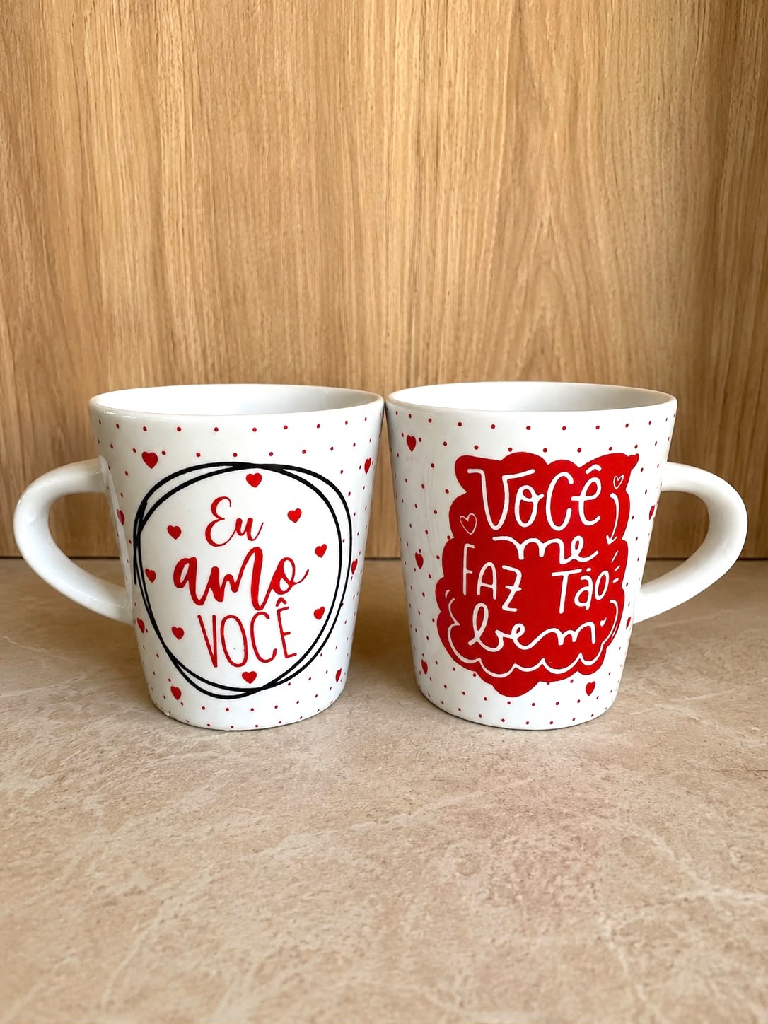 Caneca Eu amo você/Você me faz tão bem
