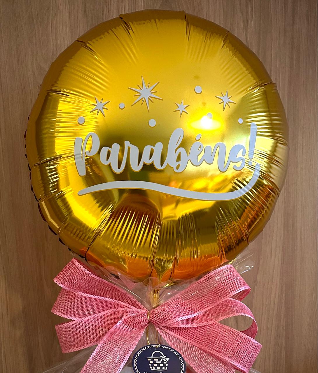 Balão Dourado Parabéns