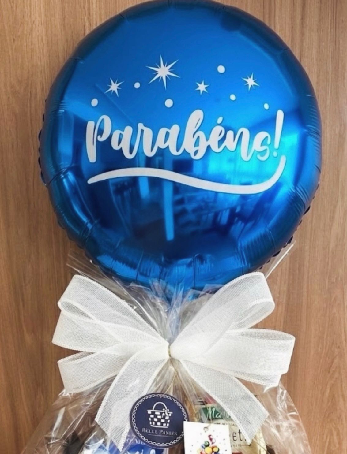 Balão Azul Parabéns