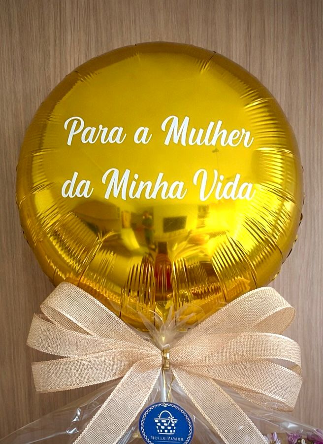 Balão personalizado dourado